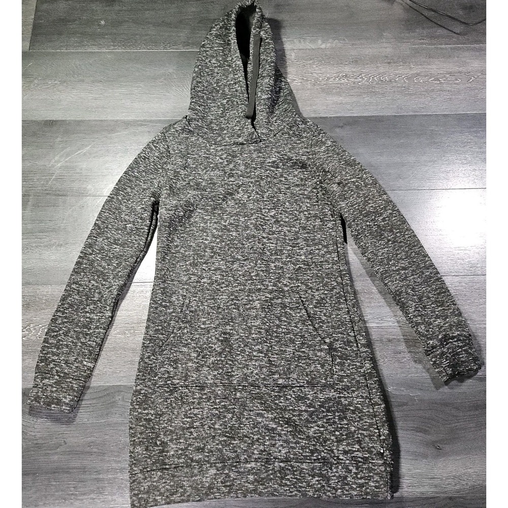 Fabletics Yukon Sweater Dress Women S Gray Fleece Lined Hooded Breathable Cozy